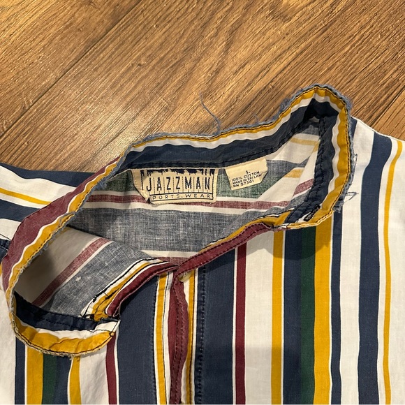 VINTAGE JAZZMAN Short Sleeve Casual Button Down - Picture 2 of 2